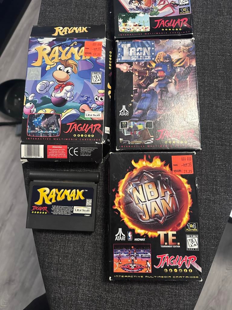 Atari Jaguar Games: Rayman, Iron Soldier, NBA Jam, Spelcomputers en Games, Gebruikt, Overige genres, 2 spelers, Eén computer