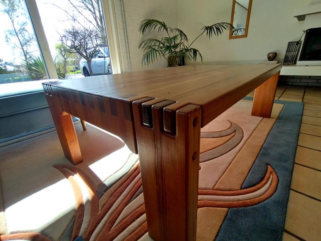 Massief Grenen Salontafel - Scandinavisch Design, Gebruikt, 100 tot 150 cm, Scandinavisch, Ophalen of Verzenden