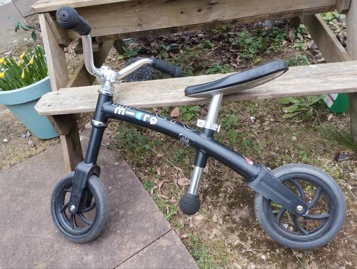 Micro Loopfiets || Zwart || Ideaal voor de eerste stapjes, Kinderen en Baby's, Speelgoed | Buiten | Voertuigen en Loopfietsen