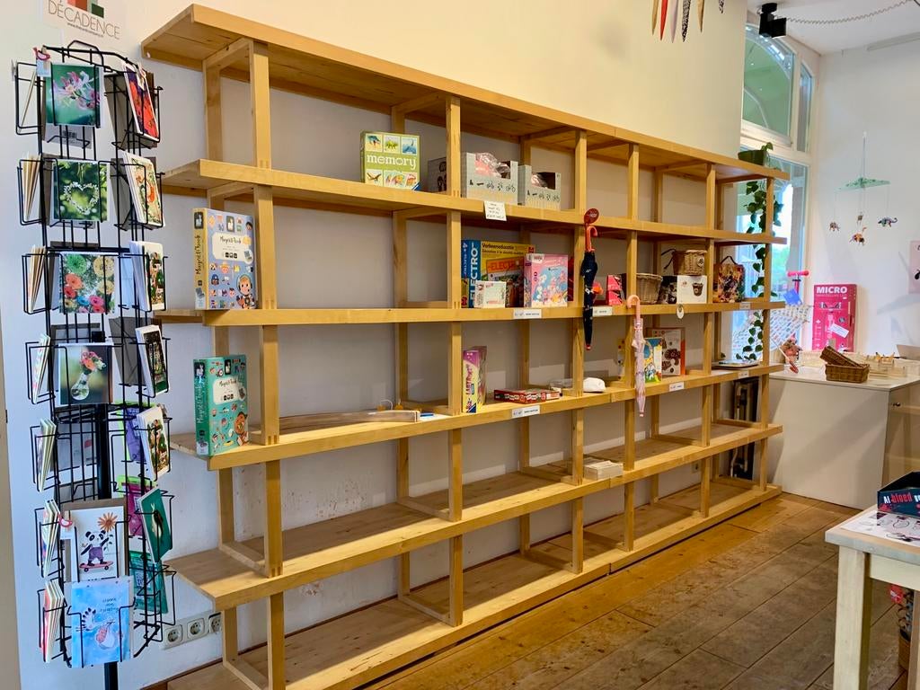 Stevige, houten stelling kasten, 5 stuks, Ophalen, Gebruikt