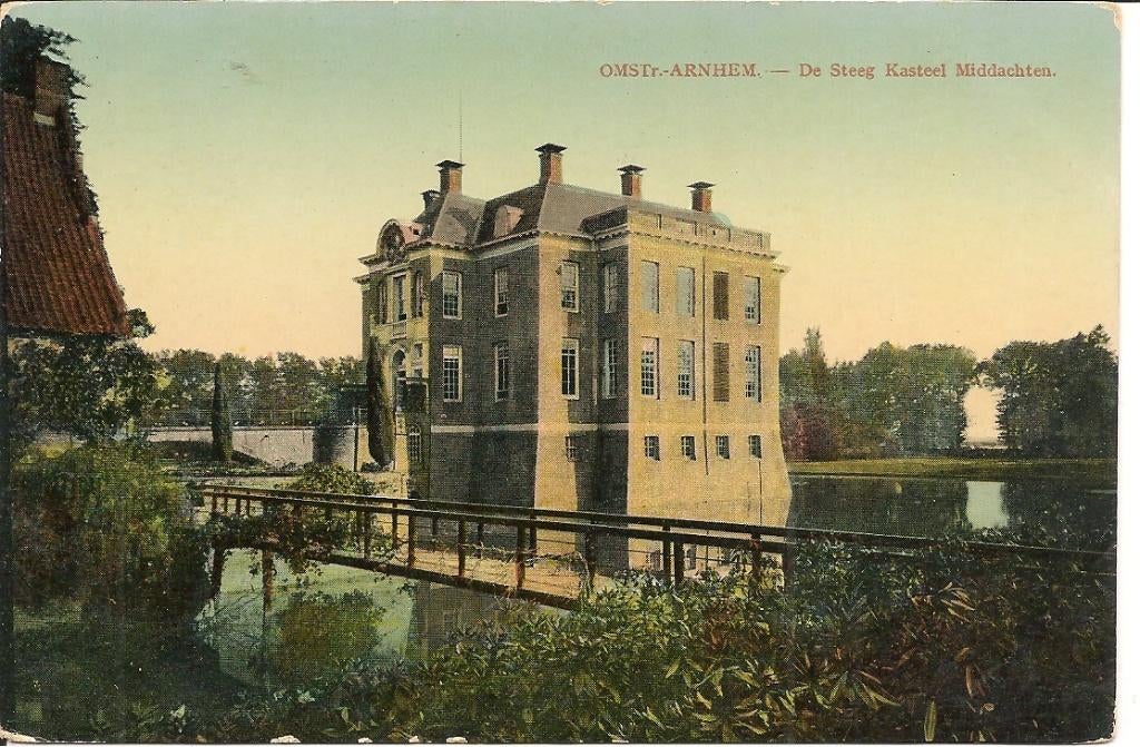 Omstr. Arnhem De Steeg Kasteel Middachten., Ophalen of Verzenden, 1920 tot 1940, Ongelopen, Gelderland