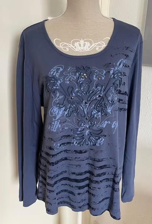 Loree blauwe top maat 46[v]