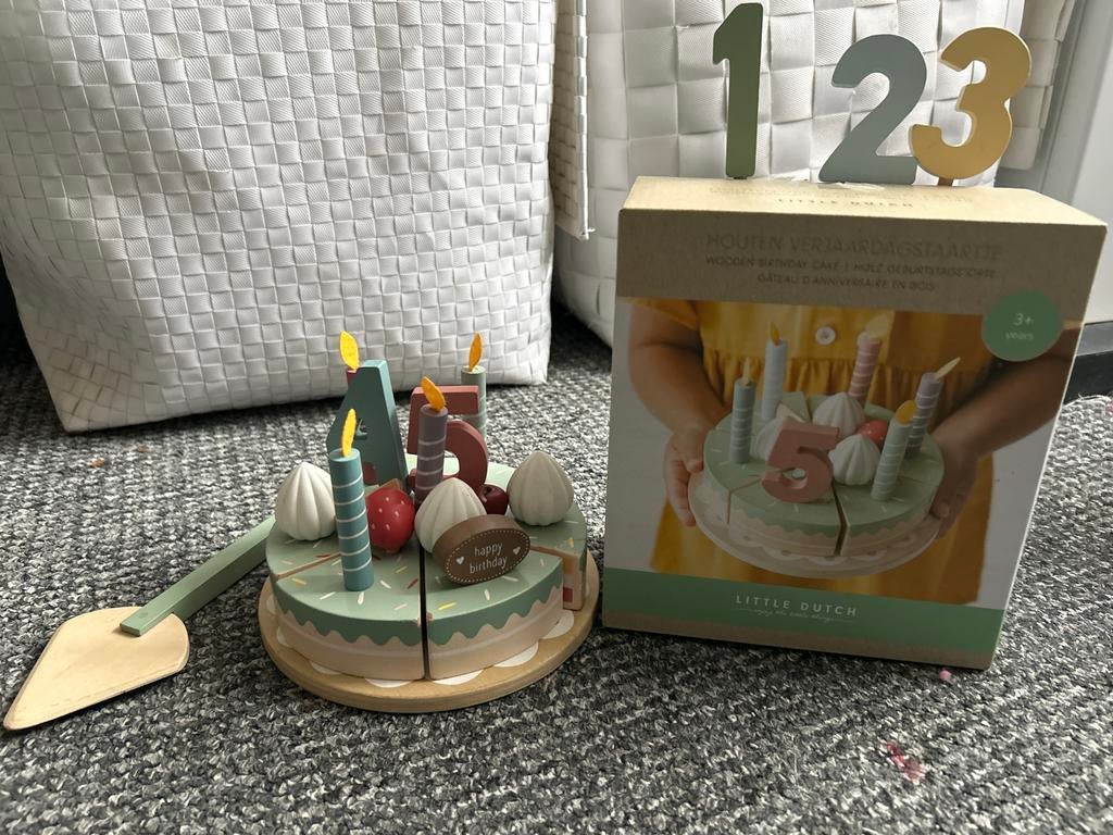 Little Dutch houten verjaardagstaart met originele verpakkin, Ophalen, Gebruikt