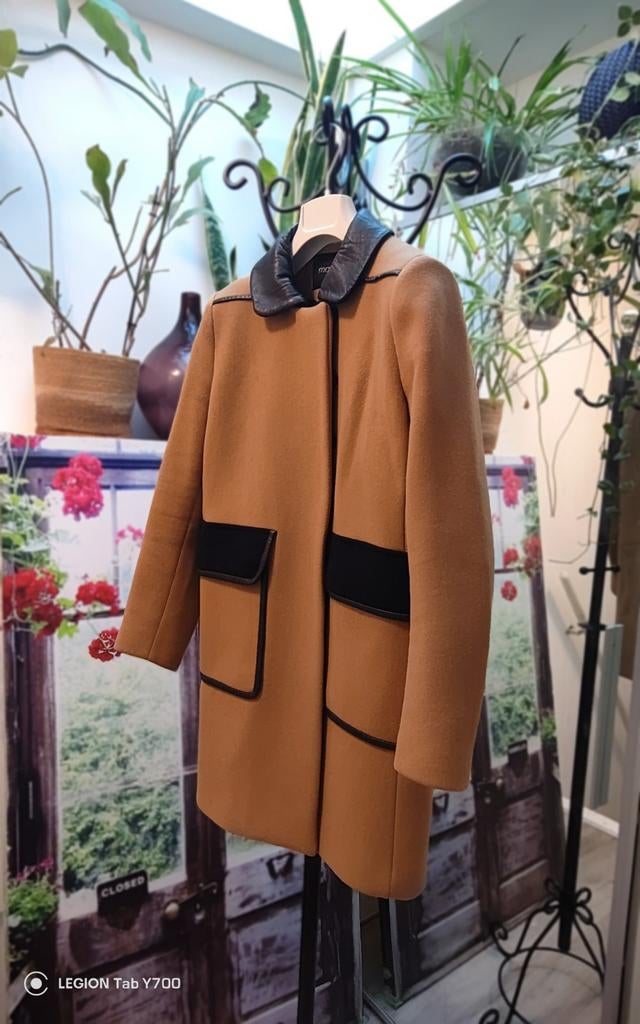 Maje wollen jas, Maat 38/40 (M), Beige, Ophalen of Verzenden, Maje