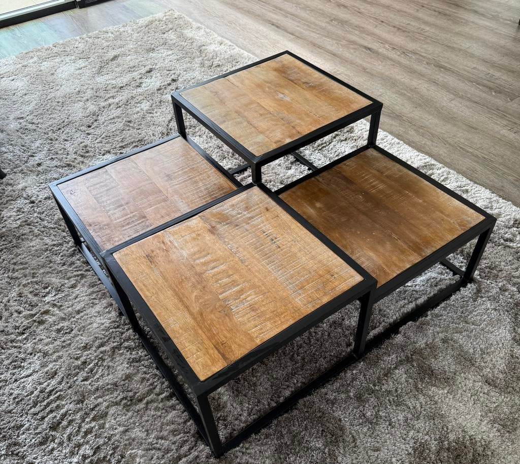 Salon tafel, Overige houtsoorten, 50 tot 100 cm, Vierkant, Zo goed als nieuw