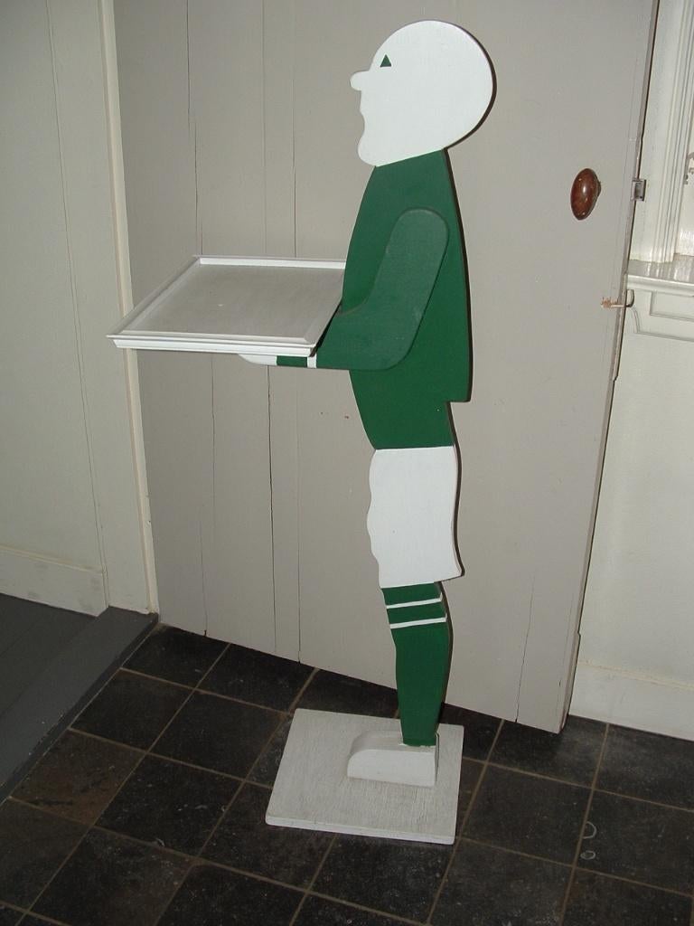 Houten Butler / Ober te gebruiken als deco tafeltje dienblad, Antiek en Kunst, Ophalen