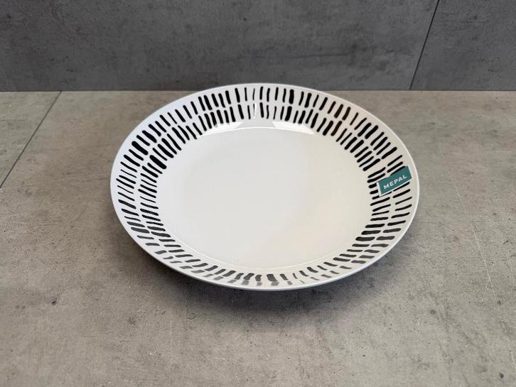 Mepal bord diep - zwart wit - NIEUW - 11302, Caravans en Kamperen, Kampeeraccessoires, Nieuw, Ophalen of Verzenden