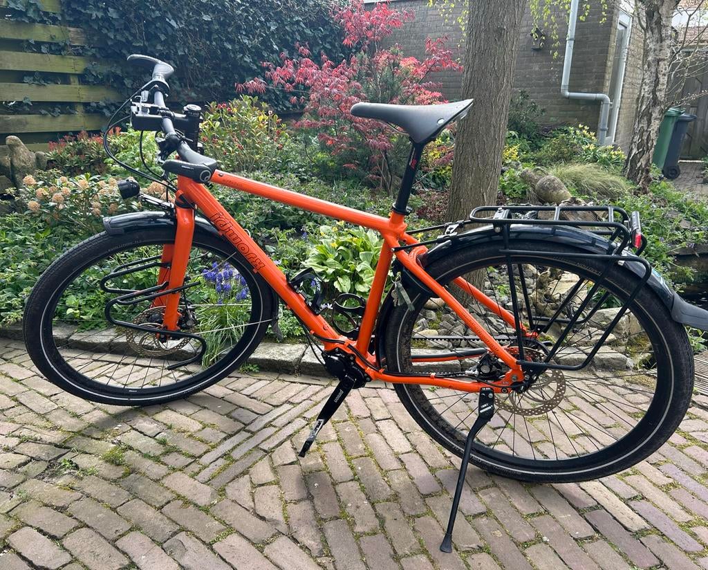 Idworx trekkingfiets, oranje, 18 versnellingen, 28 inch, Zo goed als nieuw, 15 tot 20 versnellingen, 53 tot 57 cm
