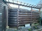 Houten Tuinhek met Poort - Gebruikt, Tuin en Terras, Ophalen, Met poort, Gebruikt, Tuinhek