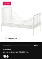 Ikea kinderbed Minnen meegroeibed wit, Kinderen en Baby's, Kinderkamer | Bedden, Gebruikt, 70 tot 85 cm, 180 cm of meer, Ophalen
