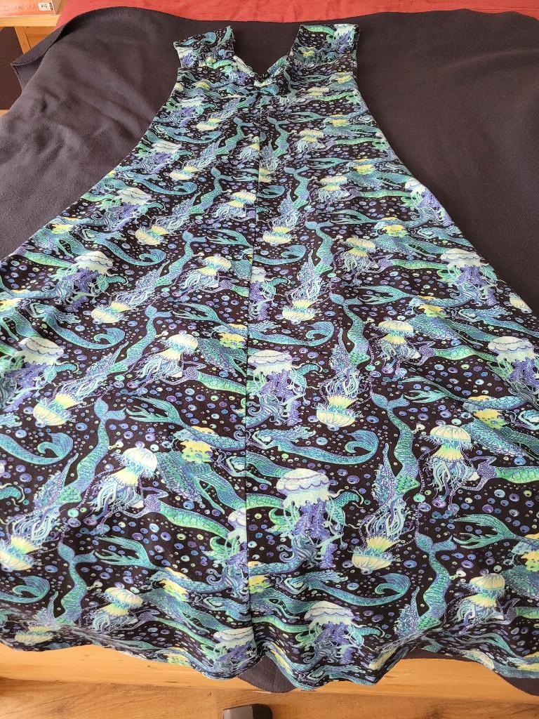 Damesjurk lang merk Lien & Giel maat M in blauw tinten, Maat 38/40 (M), Blauw, Ophalen of Verzenden, Zo goed als nieuw