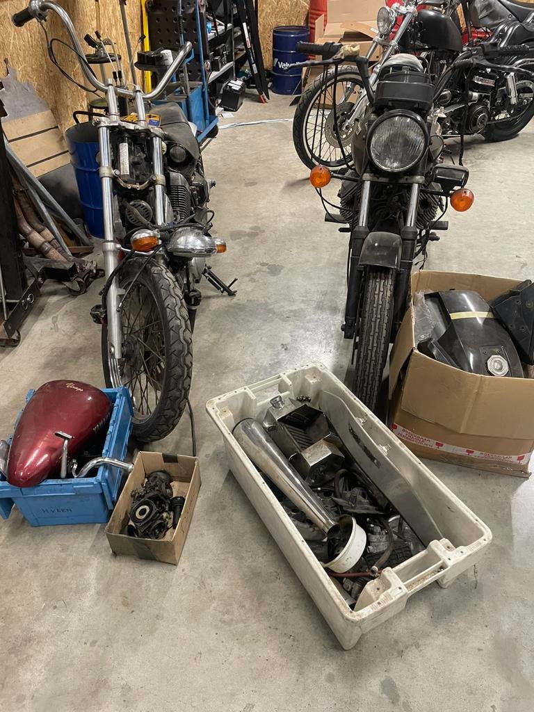 Yamaha vigaro 535 en moto guzzi v50 projecten, Motoren, Ophalen, Gebruikt
