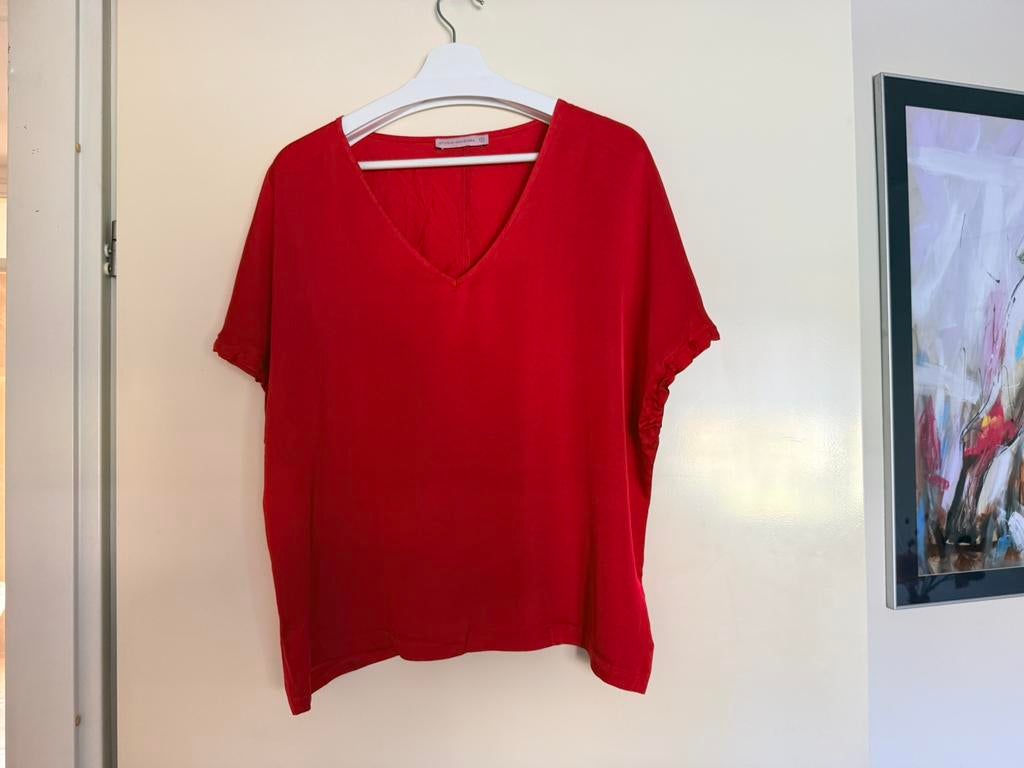 Studio anneloes rode top maat S oversized, Maat 38/40 (M), Nieuw, Ophalen of Verzenden, Korte mouw