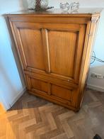 Eikenhouten TV kast, Ophalen, Gebruikt, 100 tot 150 cm, Eikenhout