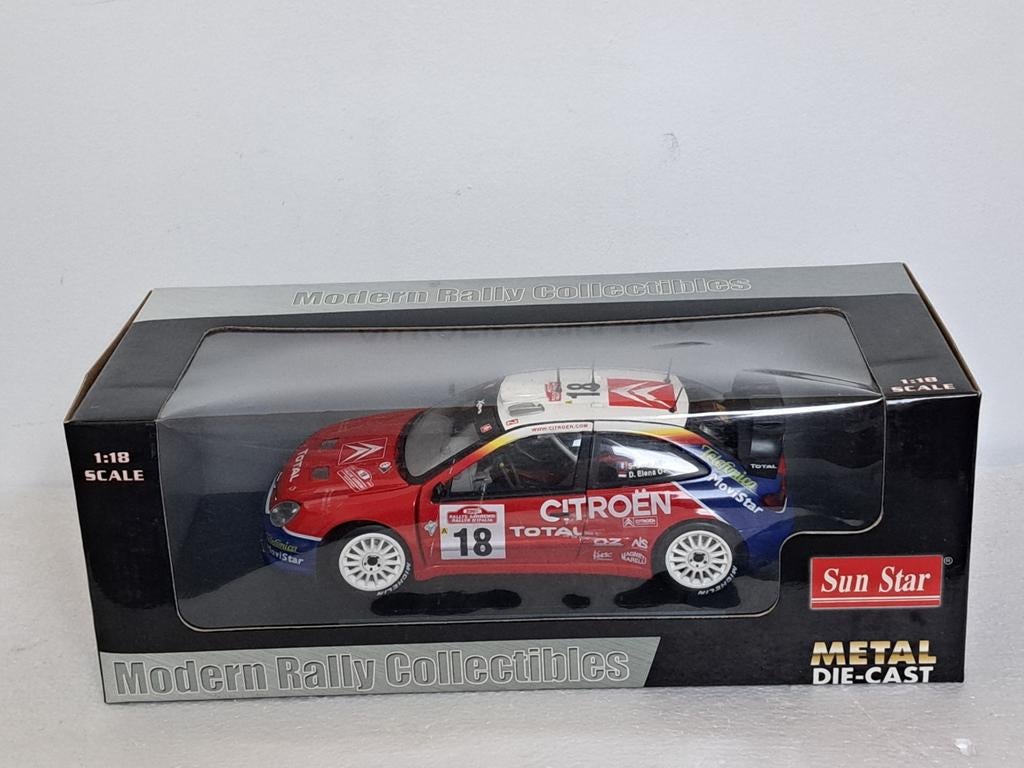 Citroen Xsara WRC Rally San Remo 2003 S Loeb 1/18 Sun Star, Ophalen of Verzenden, Zo goed als nieuw, Auto, Sun Star