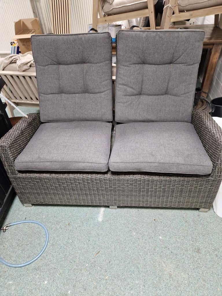 2-zits rotan tuinbank met tafeltje, Tuin en Terras, Tuinbanken, Ophalen