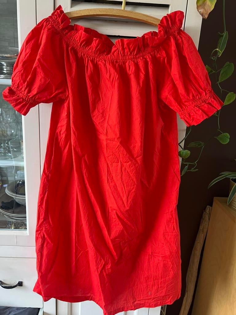 Rode jurk, Kleding | Dames, Ophalen of Verzenden, Zo goed als nieuw, Rood, Boven de knie