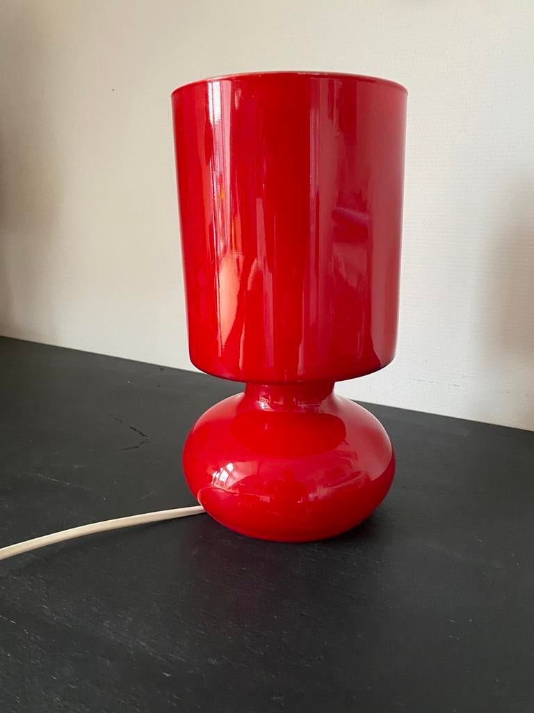 Vintage IKEA Lykta Mushroom tafellamp, Gebruikt, Ophalen of Verzenden, Glas, Vintage, retro, '80 '90
