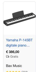 Yamaha P140 Digitaal Piano + Pioneer Koptelefoon, Muziek en Instrumenten, Piano's, Ophalen, Gebruikt, Zwart, Digitaal
