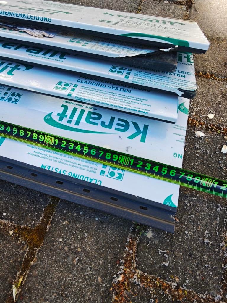 Keralit antraciet potdeksel 6 stuks van 237 cm, Ophalen of Verzenden, Nieuw, Overige materialen
