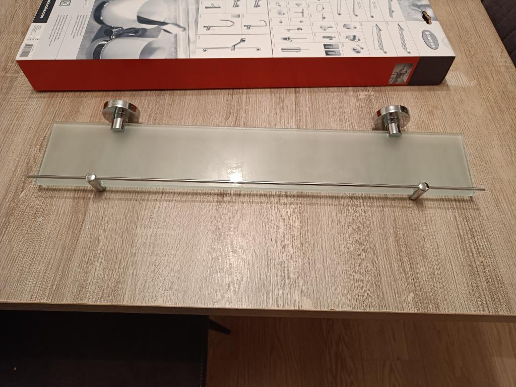 Haceka badkamer planchet chroom glas (nieuw, Ophalen of Verzenden, Zo goed als nieuw, Overige kleuren, Overige typen