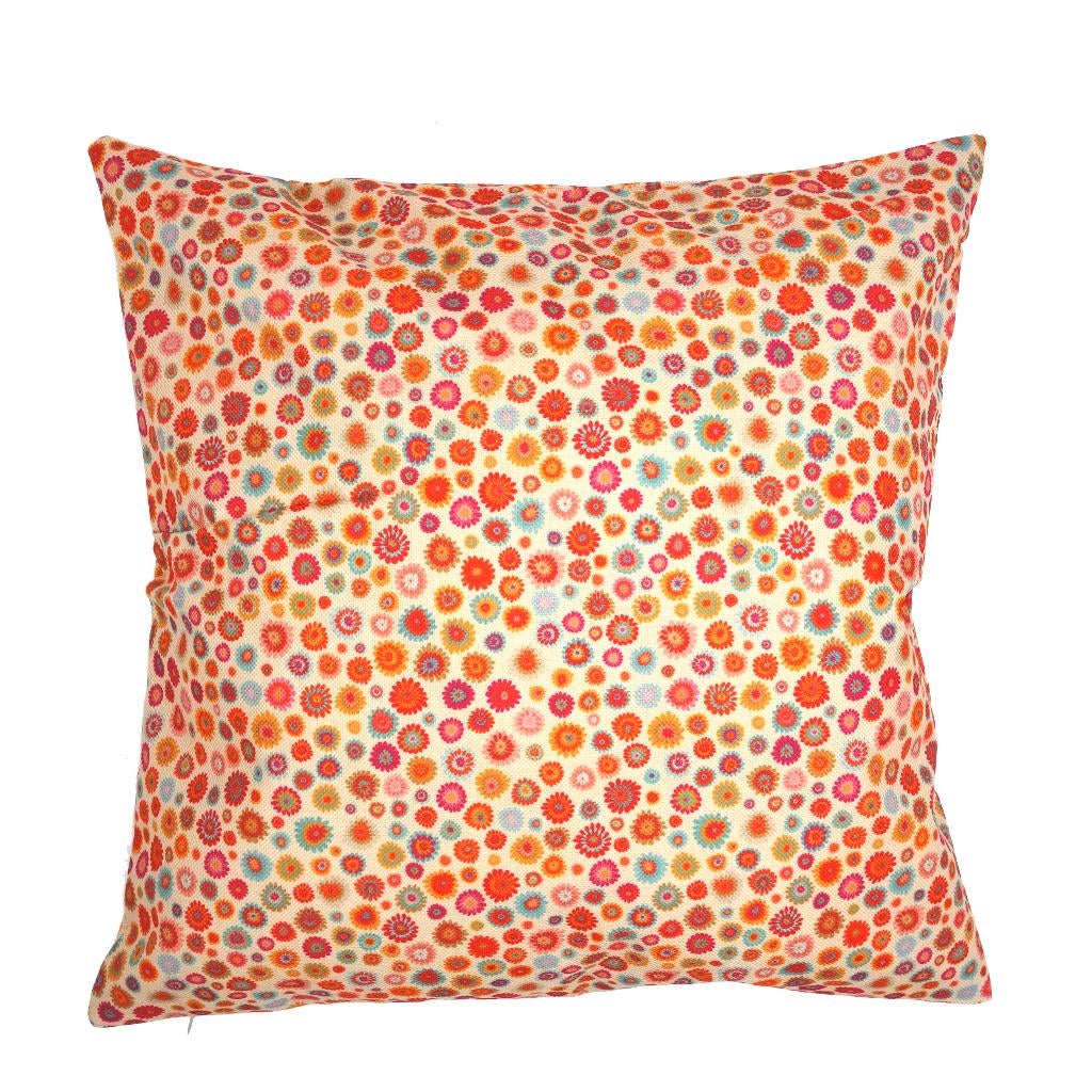 Kussenhoes Millefleur beige linnenlook | 45 x 45 cm, Dekussenkraam@gmail.com, Verzenden, Vierkant, Nieuw