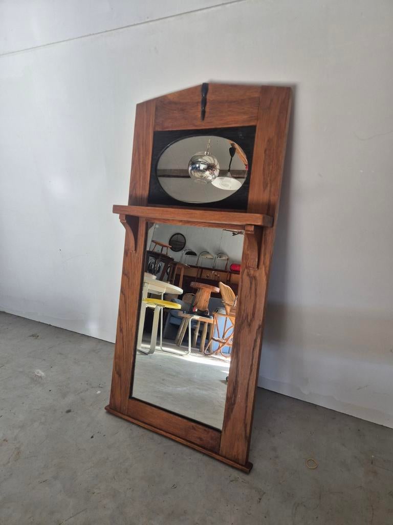 Art deco amsterdamse school spiegel, Antiek en Kunst, Antiek | Spiegels, Ophalen of Verzenden, Rechthoekig