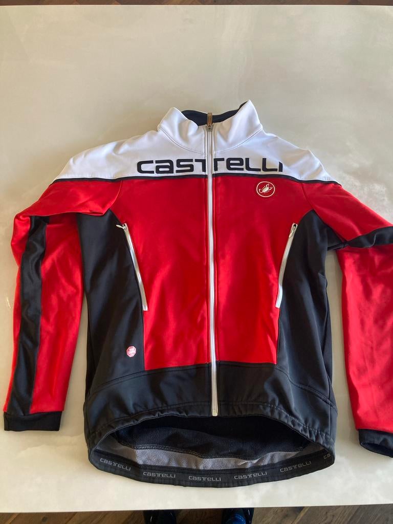 Castelli Mortirolo 3 fietsjack, Kleding | Heren, Jassen | Zomer, Ophalen of Verzenden, Zo goed als nieuw, Maat 56/58 (XL), Rood