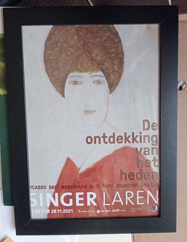 Constantin Brancusi affiche Singer Museum Laren, Verzamelen, Ophalen of Verzenden, 1940 tot 1960, Tijdschrift