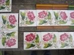 15 stuks antieke wandtegels met vrolijke frisse bloem, 225cm, Ophalen