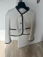 Chique wit jasje met zwarte bies en gouden knopen, Maat 38/40 (M), Wit, Ophalen of Verzenden, Zo goed als nieuw