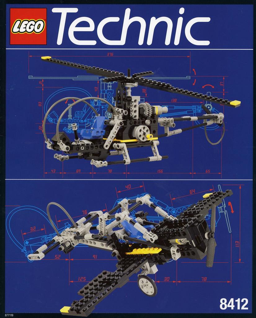 LEGO Technic 8412 Nighthawk helicopter, Ophalen of Verzenden, Gebruikt, Complete set, Lego