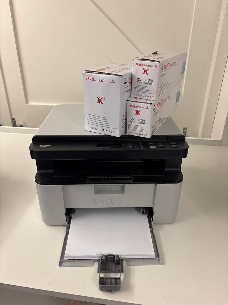 Brother DCP 1610W printer met extra toner en drum, Computers en Software, Printers, Gebruikt, All-in-one, Laserprinter, Kopieren