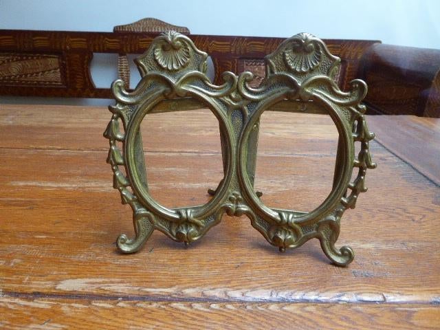 Barok messing fotolijstje voor 2 foto’s