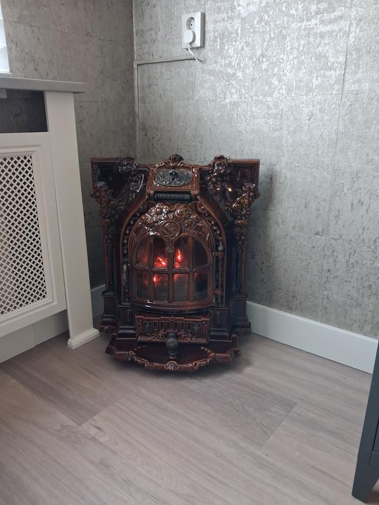 Antieke france kolen kachel van 1920, Ophalen, Gebruikt, Inzethaard, Overige soorten