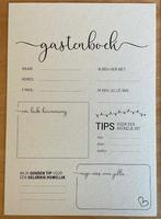 65 gastenboek invulkaartjes, kaartjes over van bruiloft, Ophalen of Verzenden, Nieuw, Overige typen, Geboorte of Huwelijk