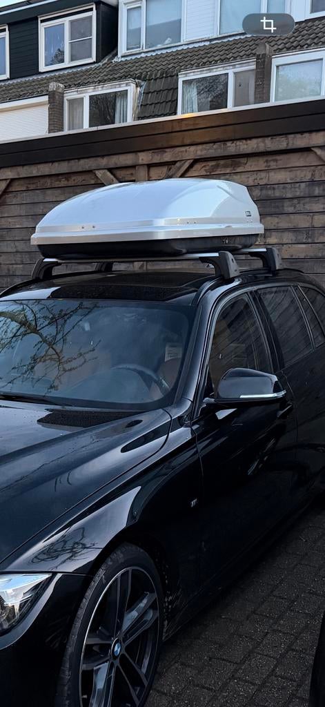 BMW 350L Dakkoffer Zilvergrijs (optioneel met dakdragers), Auto diversen, Dakkoffers, Ophalen, Gebruikt