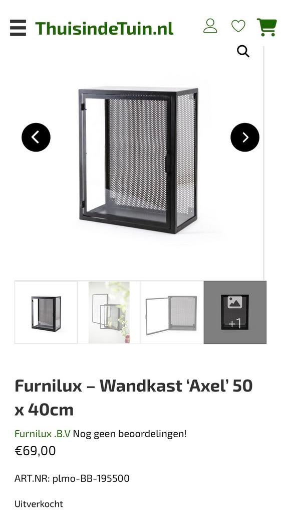 Zwart stalen glazen wandkast (industrieel), Huis en Inrichting, Kasten | Wandmeubels, Ophalen of Verzenden, Zo goed als nieuw