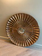 Decoratie gouden spiegel, Huis en Inrichting, Woonaccessoires | Spiegels, Ophalen of Verzenden, Zo goed als nieuw, Rond, Minder dan 100 cm