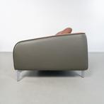 1x Leolux Elias Bank 3,5-zits/250cm Rood Stof - Grijs leer, Niet ingevuld, Leer, Niet ingevuld, Ophalen of Verzenden