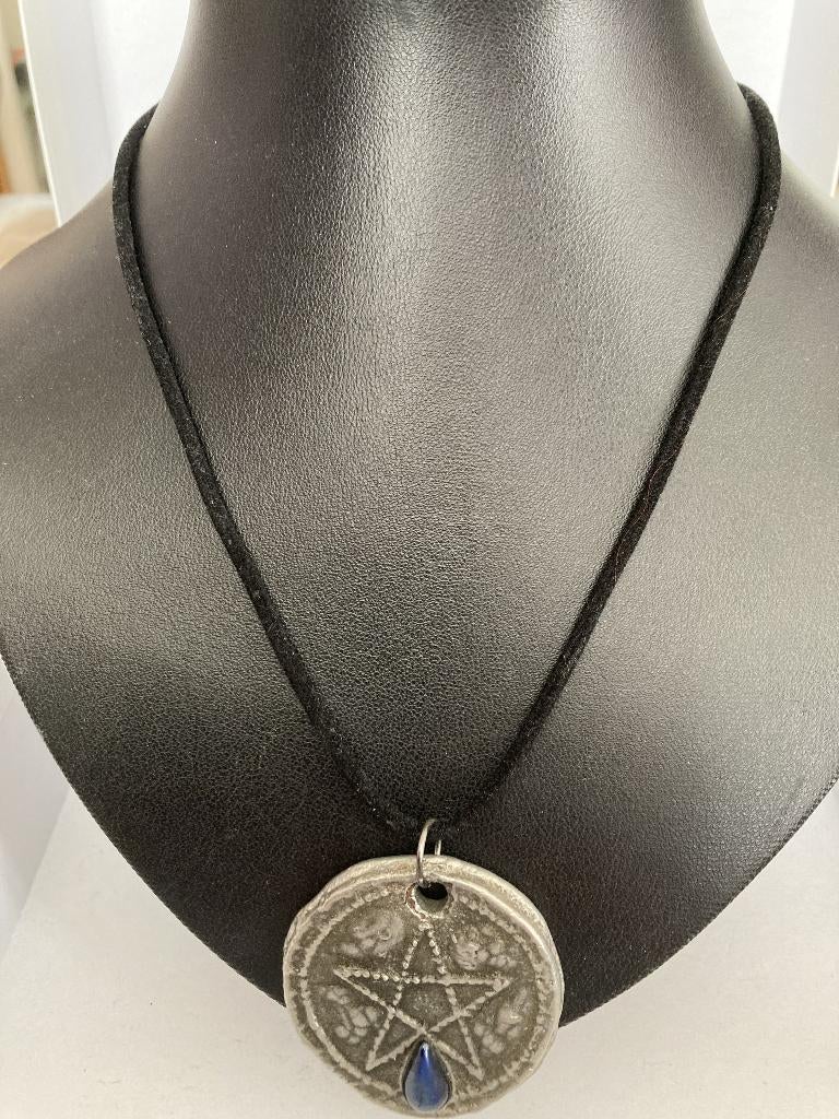 Krachtige Pentagram Hanger * 10k/14k/18k Wit, Geel Rose Groen Goud, Verguld & Zilver * Wicca Wiccan Pentakel Bescherming Charm Ketting - België