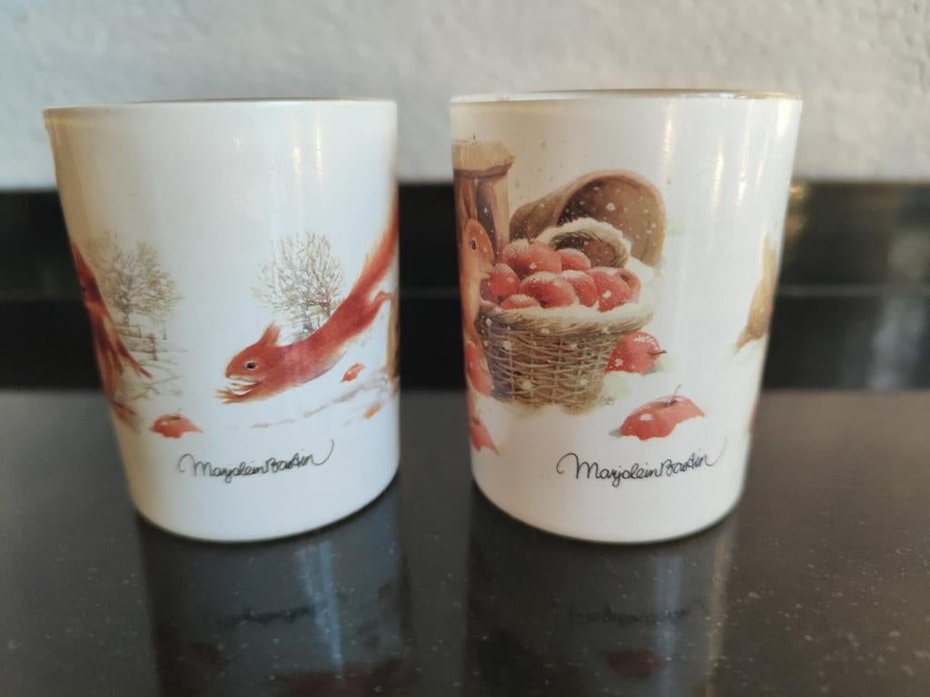 Marjolein Bastin theelichtjes houders 2008 afb eekhoorn 🐿️️, Ophalen of Verzenden, Zo goed als nieuw, Overige materialen, Minder dan 25 cm