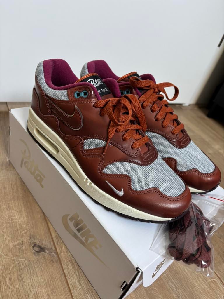 Nike Air Max 1 Patta The Next Wave Dark Russet, Bruin, Ophalen of Verzenden, Sneakers of Gympen, Zo goed als nieuw