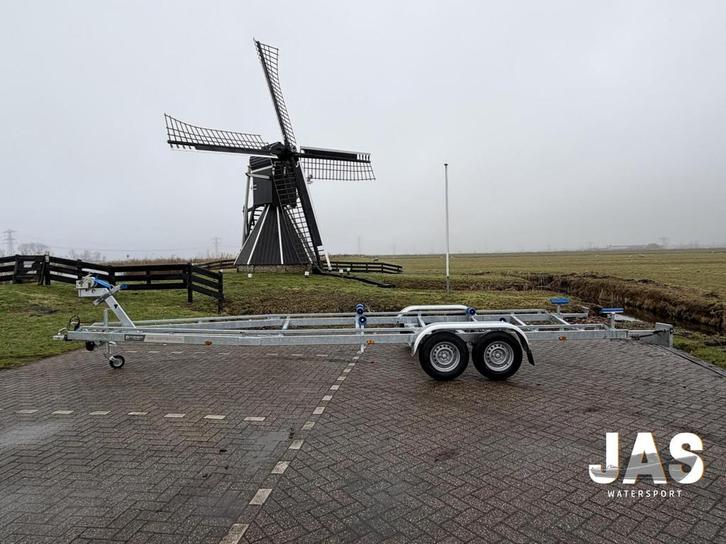 VOORRAAD Vlemmix boottrailer 840x255cm 3500KG (bwj 2026), Watersport en Boten, Boottrailers, Nieuw, Overige typen, Geremd, Dubbelassig (tandemas)