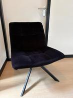 Mooie zwarte draai fauteuil velvet, Huis en Inrichting, Stoelen, Ophalen, Zwart, Zo goed als nieuw, Eén
