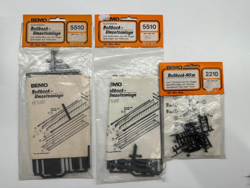 Bemo Rollbock HOm + 2 Rollbock umsetzanlage., Hobby en Vrije tijd, Overige merken, Gelijkstroom, Overige typen, Nieuw