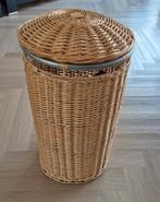 Grote rieten wasmand met deksel * 70 cm h x 41 cm br, Ophalen, Gebruikt, Mand, Rond