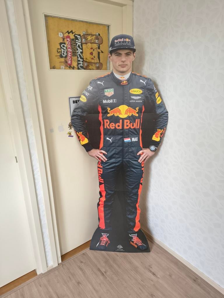 Max Verstappen levensgrote kartonnen uitsnede Formule 1, Ophalen of Verzenden, Gebruikt