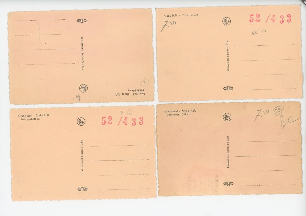Prentbriefkaarten Aruba, Verzamelen, Ophalen of Verzenden, 1940 tot 1960, Ongelopen, Stad of Dorp