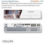ABALON Gemotoriseerde gordijnrail met afstandsbediening, Abalon, ., Wit, Nieuw